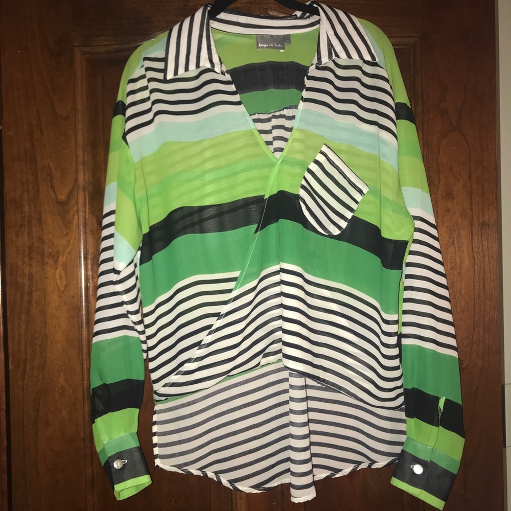 LAST CHANCE! Green silk blouse